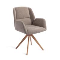 Jesper Home Draaibare Eetkamerstoel 'Myoko' Turn Peach, kleur Greystones