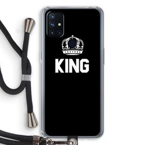 King zwart: OnePlus Nord N10 5G Transparant Hoesje met koord