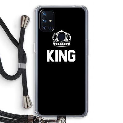 King zwart: OnePlus Nord N10 5G Transparant Hoesje met koord