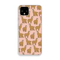 Alpacas: Pixel 4 Transparant Hoesje