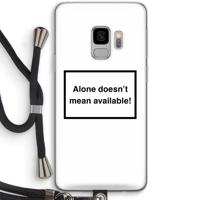 Alone: Samsung Galaxy S9 Transparant Hoesje met koord - thumbnail