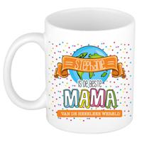 Naam mok mama Stephanie - wit - de beste - keramiek - 300 ml - Moederdag/verjaardag