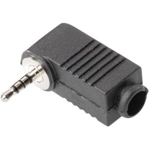 BKL Electronic 1107016 Jackplug 2,5 mm Stekker, haaks Aantal polen: 4 Stereo Zwart 1 stuk(s)