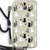 Katten: Samsung Galaxy J3 (2016) Transparant Hoesje met koord