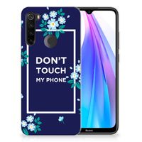 Xiaomi Redmi Note 8T Silicone-hoesje Flowers Blue DTMP - thumbnail