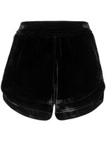 Philipp Plein short en velour à taille élastiquée - Noir - thumbnail