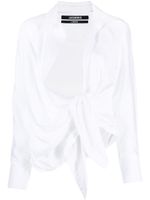 Jacquemus blouse à détails drapés - Blanc