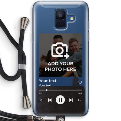 Music Player: Samsung Galaxy A6 (2018) Transparant Hoesje met koord