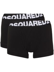 DSQUARED2 lot de deux boxers à bande logo - Noir