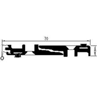 Luvema middensluiting voor hefschuifdeuren - 3000 mm - M.2002.G.3000