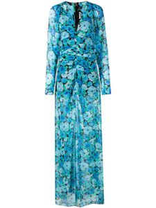 ROTATE BIRGER CHRISTENSEN robe longue à fleurs - Bleu