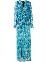 ROTATE BIRGER CHRISTENSEN robe longue à fleurs - Bleu - thumbnail