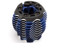 Cooling head, powertune (machined aluminum, blue-anodized) (trx 3.3), head protector (1), 3x6mm ccs (5) - thumbnail