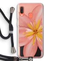 Pink Ellila Flower: Samsung Galaxy A20e Transparant Hoesje met koord