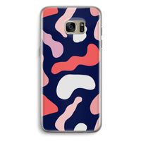 Memphis Shapes Pink: Samsung Galaxy S7 Edge Transparant Hoesje