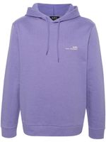 A.P.C. hoodie en coton à logo imprimé - Violet - thumbnail