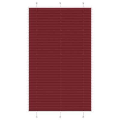 Pliss rolgordijn 115x200cm stofbreedte 114,4cm bordeauxrood