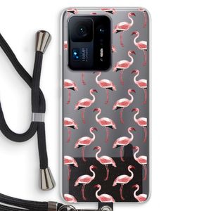 Flamingoprint groen: Xiaomi Mi Mix 4 Transparant Hoesje met koord