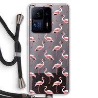 Flamingoprint groen: Xiaomi Mi Mix 4 Transparant Hoesje met koord