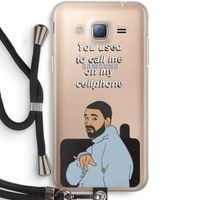 Hotline bling: Samsung Galaxy J3 (2016) Transparant Hoesje met koord