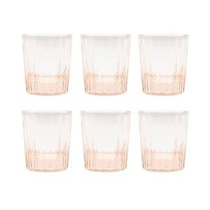 Brût Homeware, Set van 6, Espresso Glas 7 CL, zacht roze