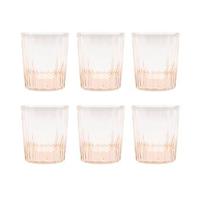 Brût Homeware, Set van 6, Espresso Glas 7 CL, zacht roze