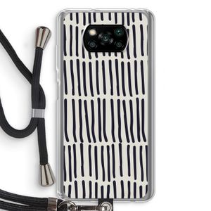 Moroccan stripes: Xiaomi Poco X3 NFC Transparant Hoesje met koord