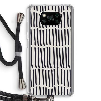 Moroccan stripes: Xiaomi Poco X3 NFC Transparant Hoesje met koord