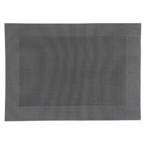 Rechthoekige placemat zwart texaline 50 x 35 cm - Placemats