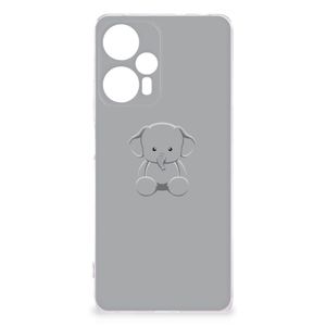 Xiaomi Poco F5 Telefoonhoesje met Naam Grijs Baby Olifant