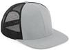 Beechfield CB664 Original Flat Peak 6 Panel Trucker Cap - Grey/Black - One Size