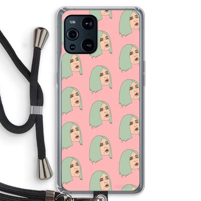 King Kylie: Oppo Find X3 Pro Transparant Hoesje met koord