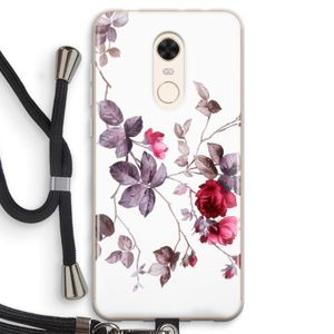 Mooie bloemen: Xiaomi Redmi 5 Transparant Hoesje met koord
