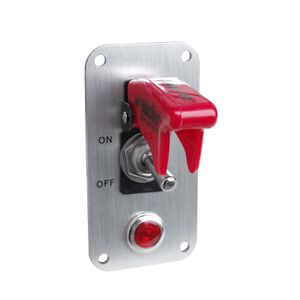 Simoni Racing SwitchPanel - Aluminium + Rode Schakelaar SRISR3RL