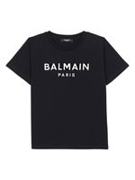 Balmain Kids t-shirt en coton à logo imprimé - Noir