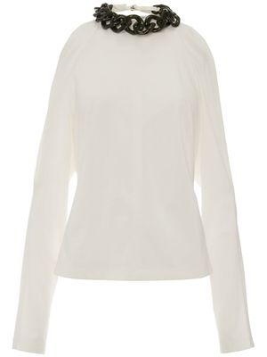 JW Anderson haut à détail de chaîne - Blanc