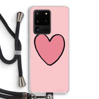 Hartje: Samsung Galaxy S20 Ultra Transparant Hoesje met koord