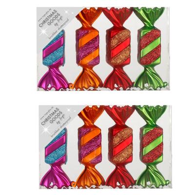 Kersthangers - 8x - snoepjes - gekleurd - 10.5 cm - kerstversiering Kersthangers - 8x - snoepjes - gekleurd - 10.5 cm - kerstversiering
