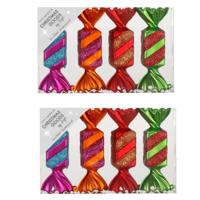 Kersthangers - 8x - snoepjes - gekleurd - 10.5 cm - kerstversiering