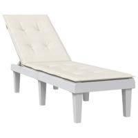 VidaXL Terrasstoelkussen (75+105) x 50 x 4 cm stof gemêleerd crèmekleurig