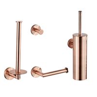 Saniclear Copper toilet accessoiresset 4-delig geborsteld koper - thumbnail