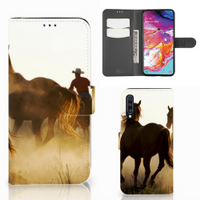 Samsung Galaxy A70 Telefoonhoesje met Pasjes Design Cowboy