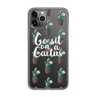 Cactus quote: iPhone 11 Pro Max Transparant Hoesje