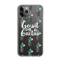Cactus quote: iPhone 11 Pro Max Transparant Hoesje