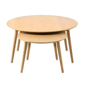 Albany Salontafel - ø88cm|ø58cm - Eiken - Set van 2