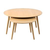 Albany Salontafel - ø88cm|ø58cm - Eiken - Set van 2