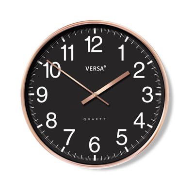 Muurklok Versa Zwart Plastic 4,3 x 30 x 30 cm