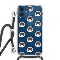 It's a Purrr Case: iPhone 12 mini Transparant Hoesje met koord