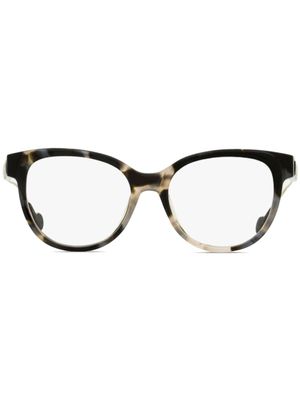 Moncler Eyewear lunettes de vue Pantos à effet écaille de tortue - Marron