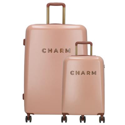 Charm London Capetown Travel Trolley Set-Pink